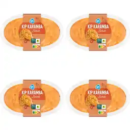 Albert Heijn AH Kip karamba salade 4-pack aanbieding