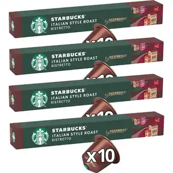 Albert Heijn Starbucks Nespresso Italian style roast 4-pack aanbieding