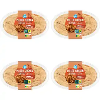 Albert Heijn AH Pulled chicken teriyaki salade 4-pack aanbieding