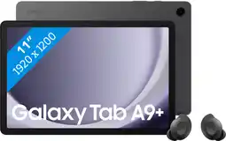 Coolblue Samsung Galaxy Tab A9 Plus 11 inch 128GB Wifi Grijs + Buds FE Zwart aanbieding