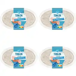 Albert Heijn AH Tonijnsalade 40% minder vet 4-pack aanbieding