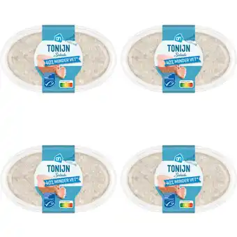 Albert Heijn AH Tonijnsalade 40% minder vet 4-pack aanbieding