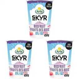 Albert Heijn Arla Skyr bosfruit yoghurt 0% fat 3-pack aanbieding