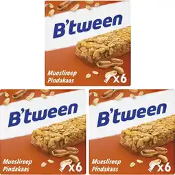 Albert Heijn Hero B'tween mueslireep pindakaas 3-pack aanbieding