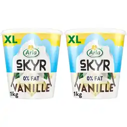 Albert Heijn Arla skyr vanille yoghurt 0% fat XL 3-pack aanbieding