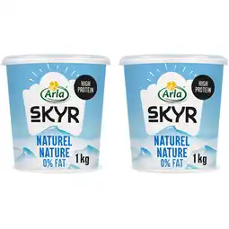 Albert Heijn Arla Skyr naturel yoghurt 0% fat XL 2-pack aanbieding