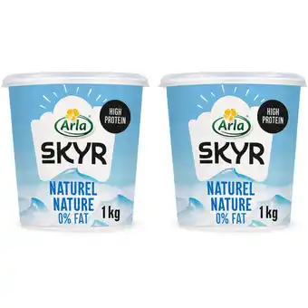 Albert Heijn Arla Skyr naturel yoghurt 0% fat XL 2-pack aanbieding