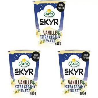 Albert Heijn Arla Skyr vanille extra creamy 5% fat 3-pack aanbieding