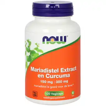 De Online Drogist Now Mariadistel Extract en Curcuma Capsules aanbieding