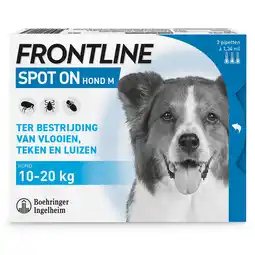 Pets Place Frontline Frontline Spot-On Hond M - Apotheek - 1.34 ml 3 pip 10-20 Kg M aanbieding
