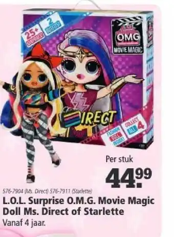 Marskramer L.o.l. surprise o.m.g. movie magic doll ms.direct of starlette aanbieding