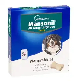 Welkoop Mansonil All Worm Tasty Grote Hond - Ontworming - 2 stuks aanbieding