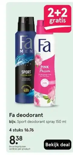 Etos Fa deodorant aanbieding