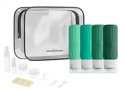 ANWB Thousandtravelmiles Toilettas met reisflesjes 12-delig Groen aanbieding