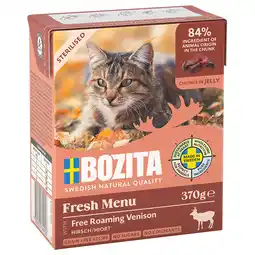 Zooplus 34x370g Bozita Tetra Hapjes in Gelei Sterilised met Hert Kattenvoer aanbieding