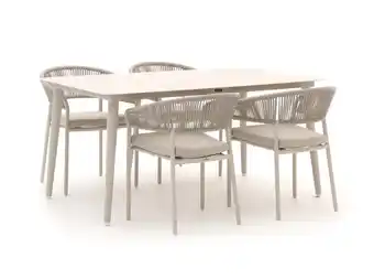 Kees Smit Bellagio Nova Siri/Sora 160cm dining tuinset 5-delig stapelbaar aanbieding