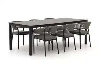 Kees Smit Bellagio Nova Siri/La Fonte 220cm dining tuinset 7-delig stapelbaar aanbieding