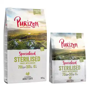 Zooplus 6,5 kg Purizon + 400 g gratis! - Sterilised Kalkoen & Kip aanbieding