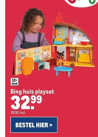 Makro Bing huis playset aanbieding