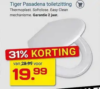 Kluswijs Tiger pasadena toiletzitting aanbieding