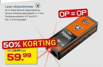 Kluswijs Laser afstandsmeter aanbieding