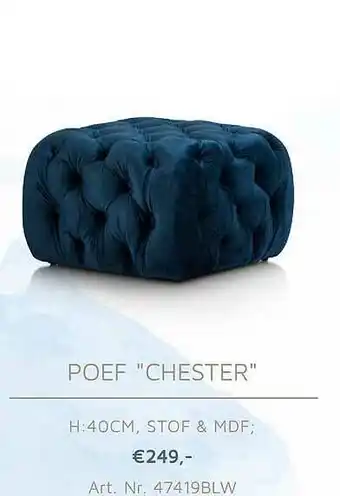 Coco Maison Poef "chester" aanbieding