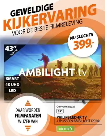 Expert Philips LED 4k TV aanbieding