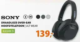 Expert Sony draadloze over-ear hoofdtelefoon aanbieding