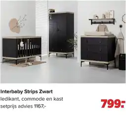 Baby-Dump Interbaby Strips Zwart aanbieding