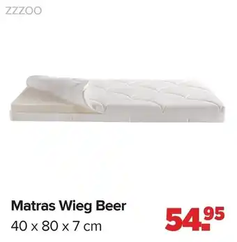 Baby-Dump Zzzoo Matras Wieg Beer aanbieding