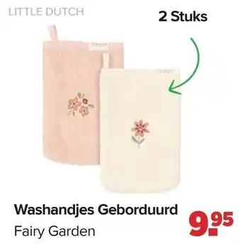 Baby-Dump Little Dutch Washandjes Geborduurd aanbieding