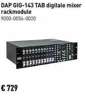 Bax-Music DAP GIG-143 TAB Digitale Mixer Rackmodule aanbieding