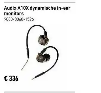 Bax-Music Audix A10X Dynamische In-Ear Minitors aanbieding