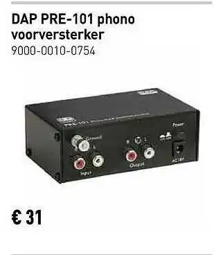 Bax-Music DAP PRE-101 Phono Voorversterker aanbieding