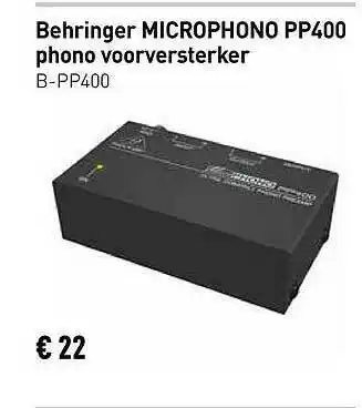 Bax-Music Behringer Microphone PP400 Phono Voorversterker aanbieding