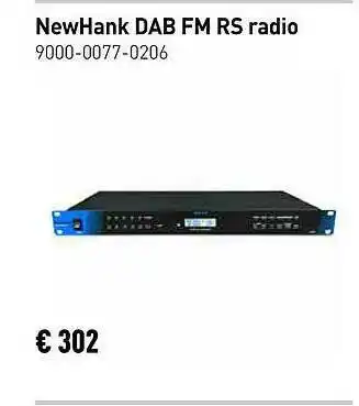 Bax-Music NewHank DAB FM RS Radio aanbieding