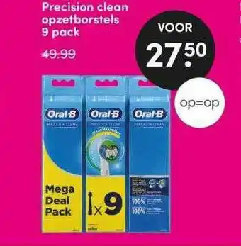 DA Oral-B Precision Clean Opzetborstels 9 Pack aanbieding