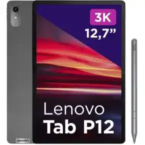 Amazon Lenovo Tab P12 12.7 with Tab Pen Plus, Wi-Fi, 128Gb 8Gb Ram, Storm Grey TB370FU aanbieding