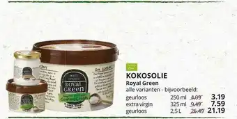 Natuurwinkel Kokosolie Royal Green aanbieding