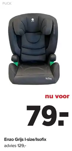 Baby-Dump Puck enzo grijs i-size / isofix aanbieding