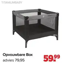 Baby-Dump Titaniumbaby opvouwbare box aanbieding