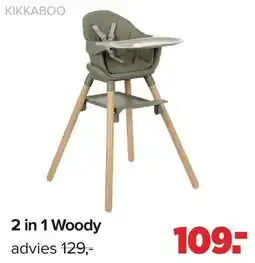 Baby-Dump Kikkaboo 2 in 1 Woody aanbieding