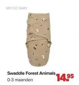 Baby-Dump Swaddle Forest Animals, aanbieding