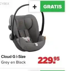 Baby-Dump Cloud G i-Size Grey en Black aanbieding