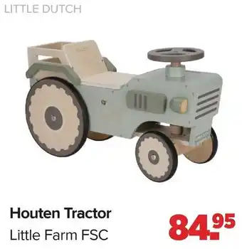 Baby-Dump Little dutch houten tractor aanbieding