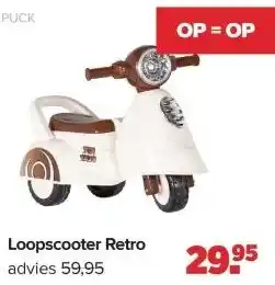 Baby-Dump Loopscooter Retro aanbieding