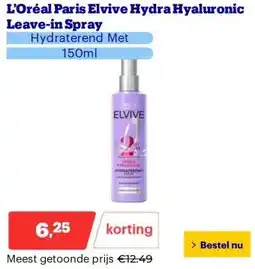 Bol.com L’Oréal Paris Elvive Hydra Hyaluronic Leave-in Spray aanbieding