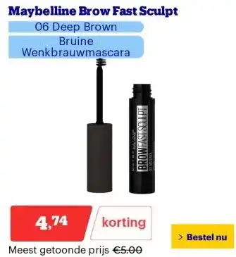 Bol.com Maybelline Brow Fast Sculpt aanbieding