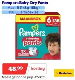 Bol.com Pampers Baby-Dry Pants aanbieding