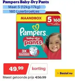 Bol.com Pampers Baby-Dry Pants aanbieding